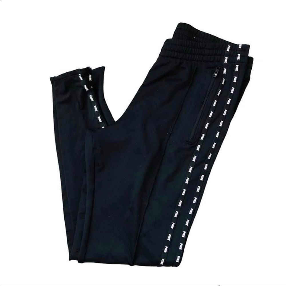 Vs pink track pants size medium black